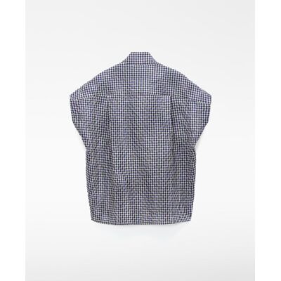 Adolfo Dominguez Camisa de mujer en tejido seersucker de cuadro vichy. (M) Azul / Blanco mujer Adolfo Dominguez Camisa de mujer en tejido seersucker de cuadro vichy. (M) Azul / Blanco mujer