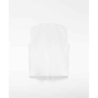 Adolfo Dominguez Top de mujer de algodón orgánico con pliegues. (XL) Blanco mujer Adolfo Dominguez Top de mujer de algodón orgánico con pliegues. (XL) Blanco mujer