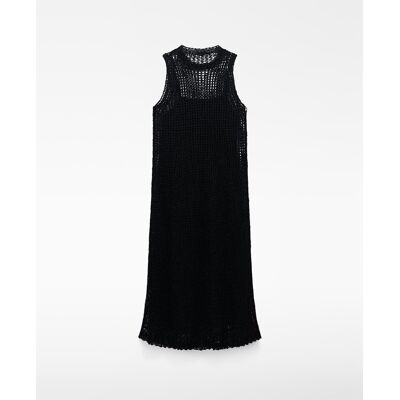 Adolfo Dominguez Vestido largo en punto de cupro desagujado. (34) Negro mujer Adolfo Dominguez Vestido largo en punto de cupro desagujado. (34) Negro mujer