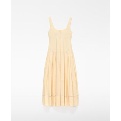 Adolfo Dominguez Vestido de tirantes con cintura entallada. (34) Crema mujer Adolfo Dominguez Vestido de tirantes con cintura entallada. (34) Crema mujer