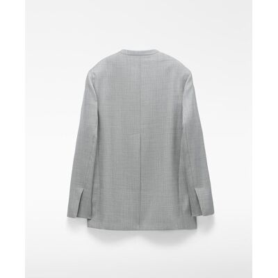 Adolfo Dominguez Blazer de mujer sin solapa con cuello pico. (38) Gris claro mujer Adolfo Dominguez Blazer de mujer sin solapa con cuello pico. (38) Gris claro mujer