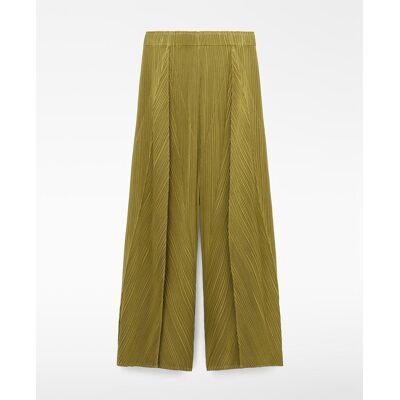 Adolfo Dominguez Pantalón con cinturilla elástica y pierna ancha. (XS) Verde Oliva mujer Adolfo Dominguez Pantalón con cinturilla elástica y pierna ancha. (XS) Verde Oliva mujer