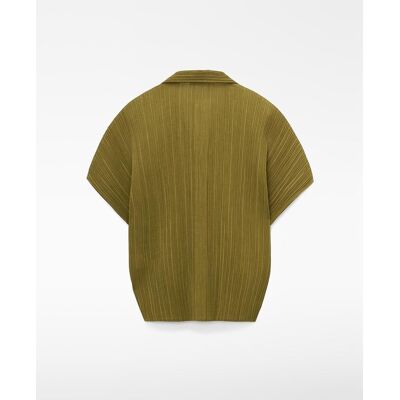Adolfo Dominguez Camisa de mujer con cuello italiano y manga japonesa. (L) Verde Oliva mujer Adolfo Dominguez Camisa de mujer con cuello italiano y manga japonesa. (L) Verde Oliva mujer