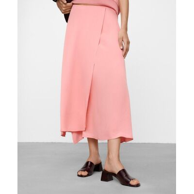 Adolfo Dominguez Falda midi satinada con pareo. (40) Rosa pastel mujer Adolfo Dominguez Falda midi satinada con pareo. (40) Rosa pastel mujer