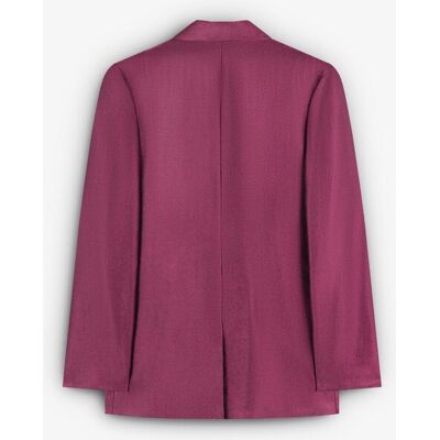 Scalpers Blazer de mujer con hombreras en tejido satinado. (40) Morados mujer Scalpers Blazer de mujer con hombreras en tejido satinado. (40) Morados mujer