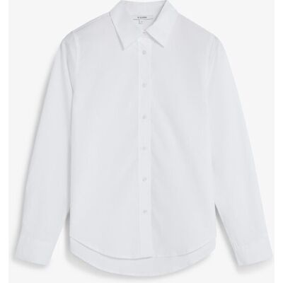 Scalpers Camisa de mujer básica de algodón regular fit. (XS) Blanco mujer Scalpers Camisa de mujer básica de algodón regular fit. (XS) Blanco mujer