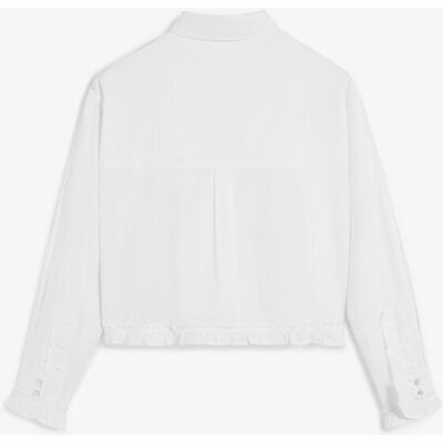 Scalpers Camisa de mujer básica de algodón regular fit. (XL) Blanco mujer Scalpers Camisa de mujer básica de algodón regular fit. (XL) Blanco mujer