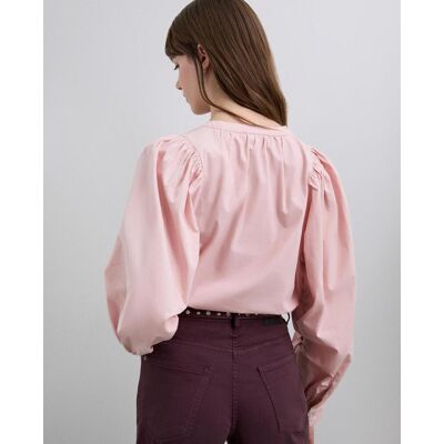 Scalpers Camisa de mujer de manga larga y cuello redondo. (36) Rosa claro mujer Scalpers Camisa de mujer de manga larga y cuello redondo. (36) Rosa claro mujer