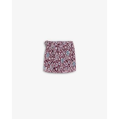 Scalpers Falda corta estampada en tejido fluido. (34) Burdeos mujer Scalpers Falda corta estampada en tejido fluido. (34) Burdeos mujer