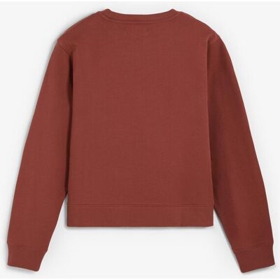 Scalpers Sudadera de mujer de algodón con cuello redondo. (XS) Terracota mujer Scalpers Sudadera de mujer de algodón con cuello redondo. (XS) Terracota mujer