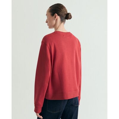 Scalpers Sudadera de mujer de algodón con cuello redondo. Rojo mujer Scalpers Sudadera de mujer de algodón con cuello redondo. Rojo mujer