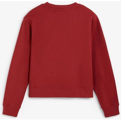 Scalpers Sudadera de mujer de algodón con cuello redondo. (L) Rojo mujer Scalpers Sudadera de mujer de algodón con cuello redondo. (L) Rojo mujer
