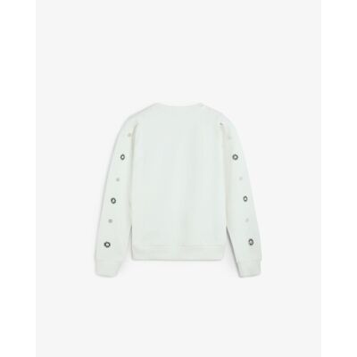 Scalpers Sudadera de mujer con bordados geométricos. (XL) Crudo mujer Scalpers Sudadera de mujer con bordados geométricos. (XL) Crudo mujer