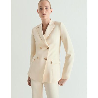 Scalpers Blazer de mujer cruzada con doble botonadura. (36) Amarillo mujer Scalpers Blazer de mujer cruzada con doble botonadura. (36) Amarillo mujer