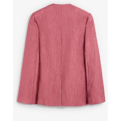 Scalpers Blazer de mujer satinada con textura. (36) Fresa mujer Scalpers Blazer de mujer satinada con textura. (36) Fresa mujer