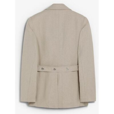 Scalpers Blazer de mujer con cinturón a tono. (34) Beige mujer Scalpers Blazer de mujer con cinturón a tono. (34) Beige mujer