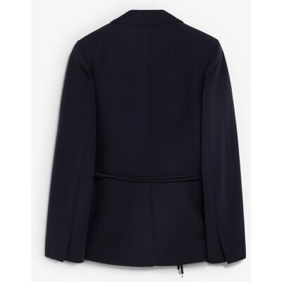 Scalpers Blazer de mujer cruzada con cinturón ajustable a tono. (40) Navy mujer Scalpers Blazer de mujer cruzada con cinturón ajustable a tono. (40) Navy mujer