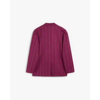 Scalpers Blazer de mujer relaxed fit con estampado de rayas. (36) Rojo cereza mujer Scalpers Blazer de mujer relaxed fit con estampado de rayas. (36) Rojo cereza mujer