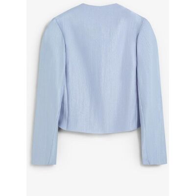 Scalpers Blazer de mujer crop con detalle de ondas. (36) Azul claro mujer Scalpers Blazer de mujer crop con detalle de ondas. (36) Azul claro mujer