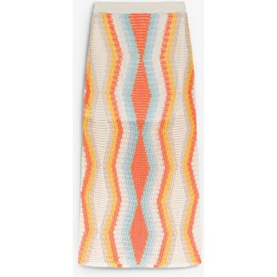 Scalpers Falda de punto crochet con cintura elástica. (40) Multicolor mujer Scalpers Falda de punto crochet con cintura elástica. (40) Multicolor mujer