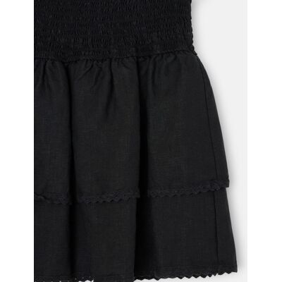 Silbon Falda mini lino negra. (42) Negro mujer Silbon Falda mini lino negra. (42) Negro mujer