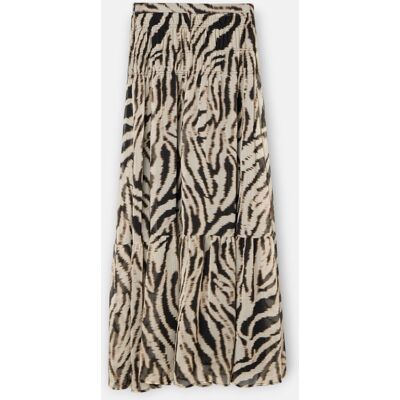 Silbon Falda larga estampado animal print negros. (34) Negro mujer Silbon Falda larga estampado animal print negros. (34) Negro mujer