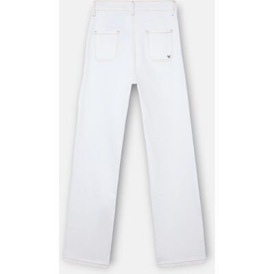 Silbon Vaquero recto de mujer denim hebillas. (40) Blanco mujer Silbon Vaquero recto de mujer denim hebillas. (40) Blanco mujer