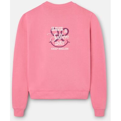 Silbon Sudadera de mujer have a day rosa. (XS) Rosa mujer Silbon Sudadera de mujer have a day rosa. (XS) Rosa mujer