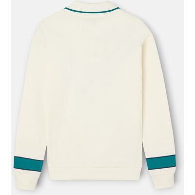 Silbon Sudadera de mujer retro verde y cruda. Crudo mujer Silbon Sudadera de mujer retro verde y cruda. Crudo mujer