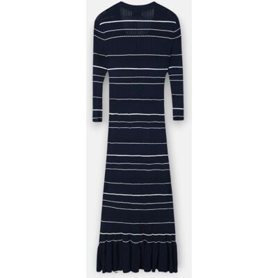 Silbon Vestido punto largo marino. (38) Azul marino mujer Silbon Vestido punto largo marino. (38) Azul marino mujer