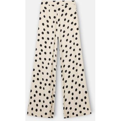 Silbon Pantalon vestir palazzo lunares negro. (34) Negro mujer Silbon Pantalon vestir palazzo lunares negro. (34) Negro mujer