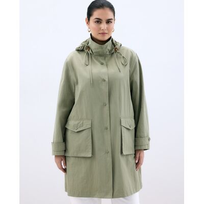 Couchel Parka karga con capucha. (46) 371 Aceite mujer Couchel Parka karga con capucha. (46) 371 Aceite mujer