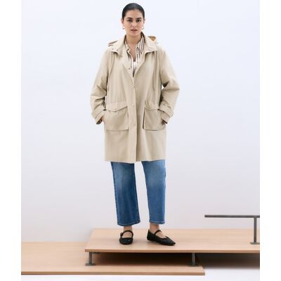 Couchel Parka karga con capucha. (58) Hielo mujer Couchel Parka karga con capucha. (58) Hielo mujer