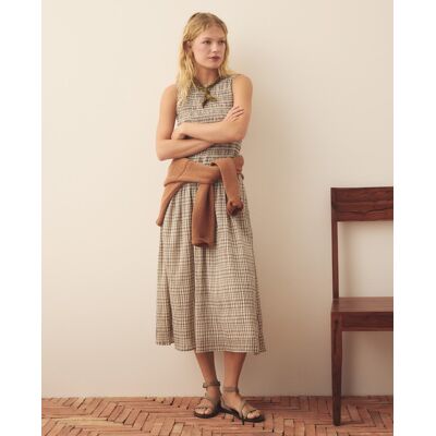 Southern Cotton Vestido midi sin mangas de mujer. (44) Negro mujer Southern Cotton Vestido midi sin mangas de mujer. (44) Negro mujer