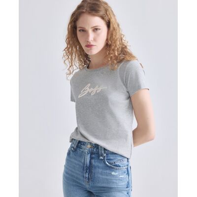 Boss Camiseta slim manga corta.. (XS) Gris mujer Boss Camiseta slim manga corta.. (XS) Gris mujer