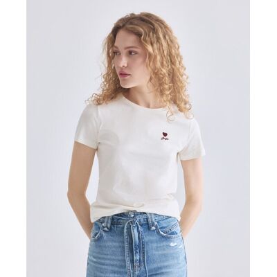 Boss Camiseta slim manga corta.. (XS) Blanco mujer Boss Camiseta slim manga corta.. (XS) Blanco mujer