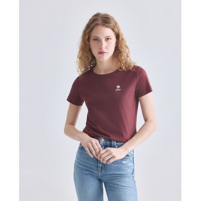 Boss Camiseta slim manga corta.. (XS) Marrón mujer Boss Camiseta slim manga corta.. (XS) Marrón mujer