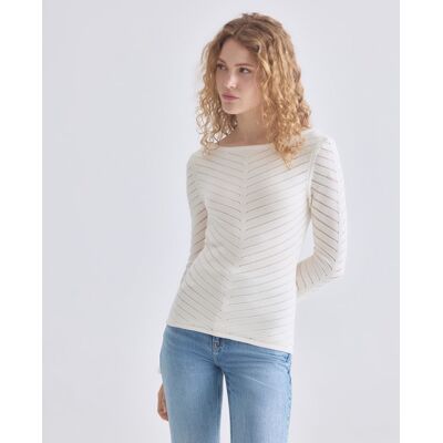 Boss Jersey manga larga de cuello ancho.. (XL) Blanco mujer Boss Jersey manga larga de cuello ancho.. (XL) Blanco mujer
