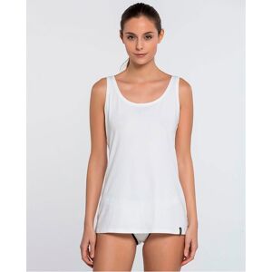 Camiseta sin mangas en algodón. (42) Blanco mujer Camiseta sin mangas en algodón. (42) Blanco mujer