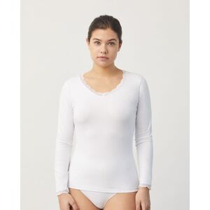 Ysabel Mora Camiseta interior básica lencera manga larga algodón. (44) Blanco mujer Ysabel Mora Camiseta interior básica lencera manga larga algodón. (44) Blanco mujer