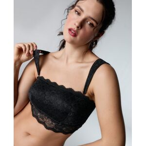 Black Limba Sujetador bralette bandeau de encaje floral. (95) Negro mujer Black Limba Sujetador bralette bandeau de encaje floral. (95) Negro mujer