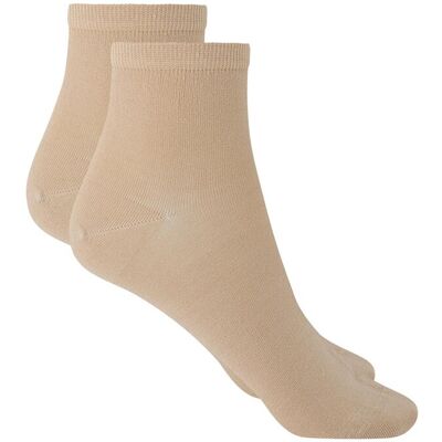 Blanco Calcetines tobilleros de mujer de Hilo de Escocia lisos. Hecho en España. Beige mujer Blanco Calcetines tobilleros de mujer de Hilo de Escocia lisos. Hecho en España. Beige mujer