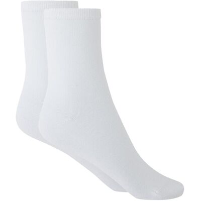 Calcetines cortos de mujer de Hilo de Escocia lisos. Hecho en España. Blanco mujer Calcetines cortos de mujer de Hilo de Escocia lisos. Hecho en España. Blanco mujer