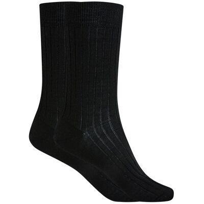 Blanco Calcetines cortos de mujer 100% lana de canalé. Hecho en España. (única) Negro mujer Blanco Calcetines cortos de mujer 100% lana de canalé. Hecho en España. (única) Negro mujer