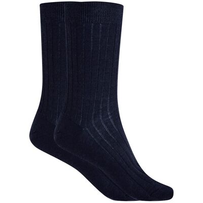 Blanco Calcetines cortos de mujer 100% lana de canalé. Hecho en España. (única) Azul marino mujer Blanco Calcetines cortos de mujer 100% lana de canalé. Hecho en España. (única) Azul marino mujer