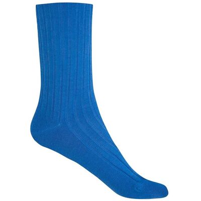 Blanco Calcetines cortos de mujer de bambú de canalé - puño no aprieta. Hecho en España. (única) Azul claro mujer Blanco Calcetines cortos de mujer de bambú de canalé - puño no aprieta. Hecho en España. (única) Azul claro mujer