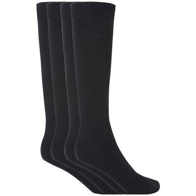 Blanco Pack de 2 calcetines altos de mujer de acrílico lisos. Hecho en España. Negro mujer Blanco Pack de 2 calcetines altos de mujer de acrílico lisos. Hecho en España. Negro mujer