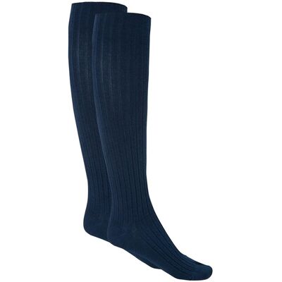 Blanco Calcetines altos de mujer de Rich bambú de canalé. Hecho en España. Azul marino mujer Blanco Calcetines altos de mujer de Rich bambú de canalé. Hecho en España. Azul marino mujer
