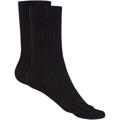 Blanco Calcetines de mujer de bambú cortos. Negro mujer Blanco Calcetines de mujer de bambú cortos. Negro mujer
