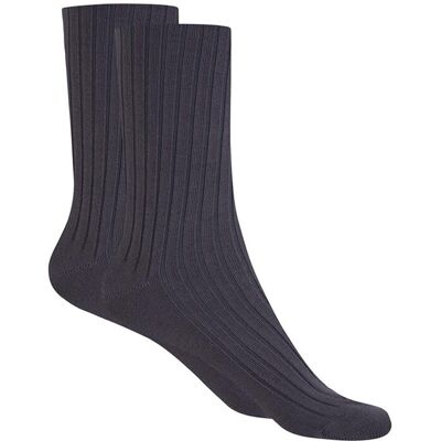 Blanco Calcetines cortos de mujer de bambú de canalé - puño no aprieta. Hecho en España. Gris oscuro mujer Blanco Calcetines cortos de mujer de bambú de canalé - puño no aprieta. Hecho en España. Gris oscuro mujer